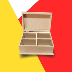 CAJA DE TE- TAPA CIEGA BISAGRA -4 DIV 20x10x12 - comprar online