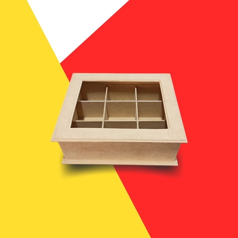 CAJA DE TE X 9 CON VISOR CON BISAGRA