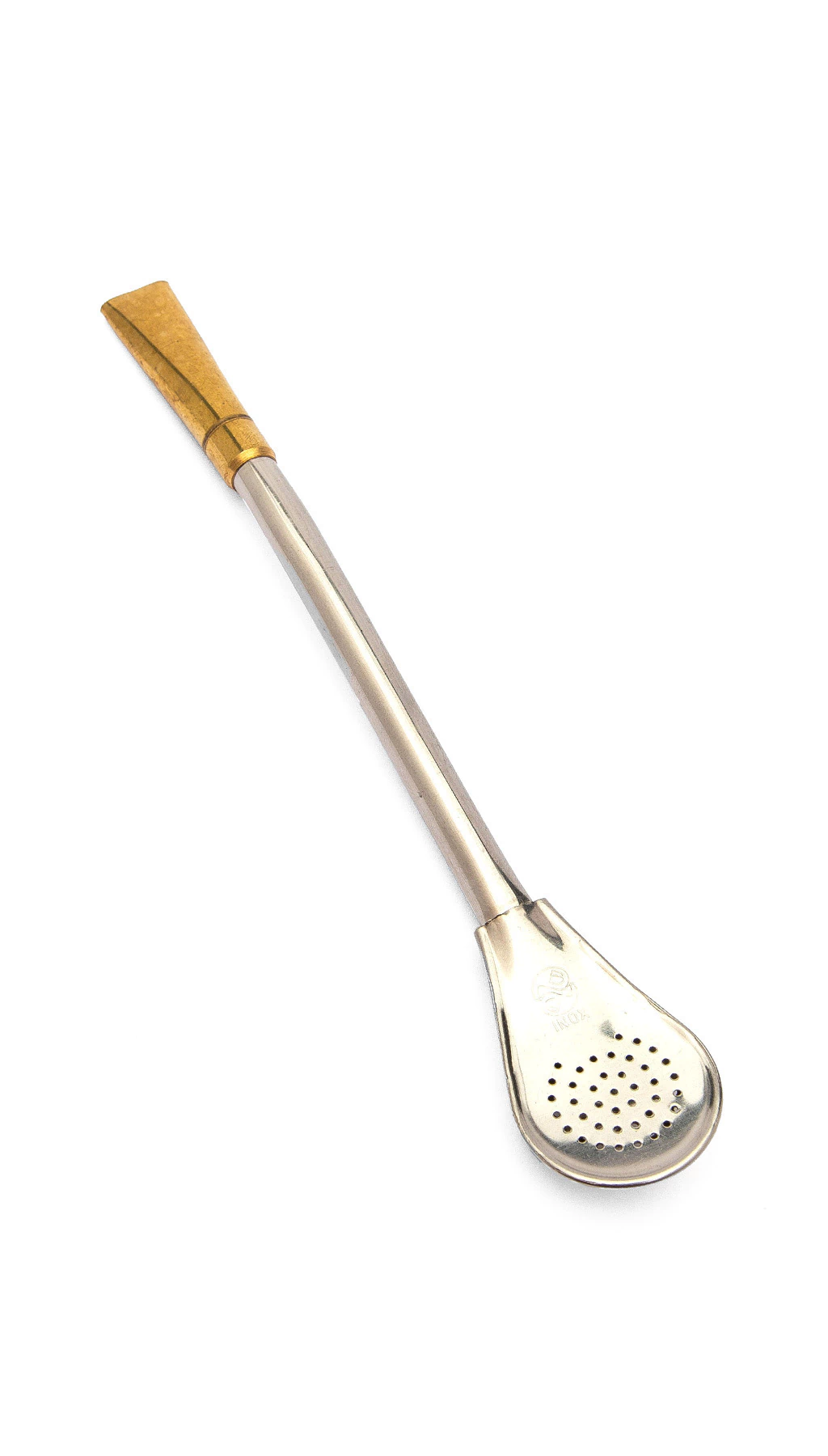 Bombilla Semi Recta Pico dorado Acero