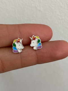 Aros Unicornios Esmaltados