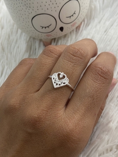 Anillo Corazon Calado