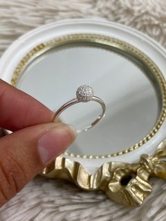Anillo Bola de Fuego Cubic Blancos
