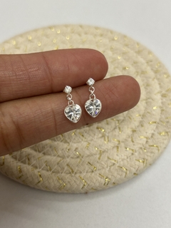 Aros colgantes Corazón Cubic