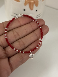 Pulsera de Cristal con Corazón Cubic