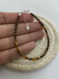 Pulsera con Cristales Ojo de Tigre