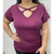 Blusa detalhe fitas X pérolas e detalhe fitas cruzadas no colo fitinhas plus size - loja online