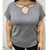 Blusa detalhe fitas X pérolas e detalhe fitas cruzadas no colo fitinhas plus size - comprar online