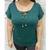 Imagem do Blusa decote cadarço ilhós soltinha manga curta plus size