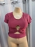 Cropped em suplex com abertura no busto e argola plus size - Chicmix Moda PlusSize