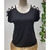 Blusa aberta no ombro zig zag com pedraria strappy plus size na internet