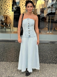 Vestido Midi Corselet Jeans - Serchic Moda BH - Multimarcas