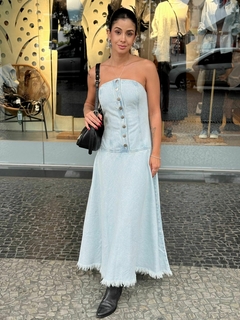 Vestido Midi Corselet Jeans - comprar online