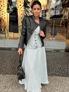 Vestido Midi Corselet Jeans