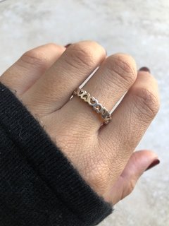 Anillo corazones entrelazados