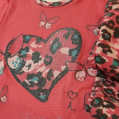 Pijama corazón con brillitos - comprar online