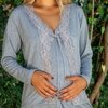 Conjunto maternal camisón y bata corta