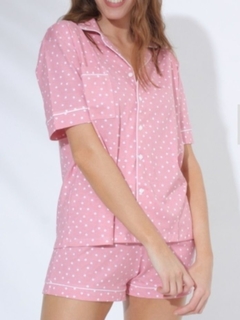 Pijama camisero con lunares - Charm Lenceria Ropa Interior y de Dormir