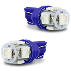 LAMPARA LED 5 CHIP AZUL POSICION T-10
