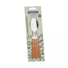 Cucharas de mango de madera Tramontina, set de 3 unidades con diseño elegante.