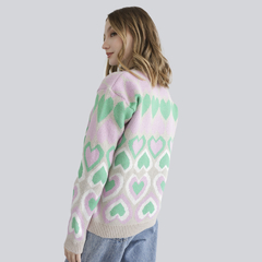 Sweater corazones en internet