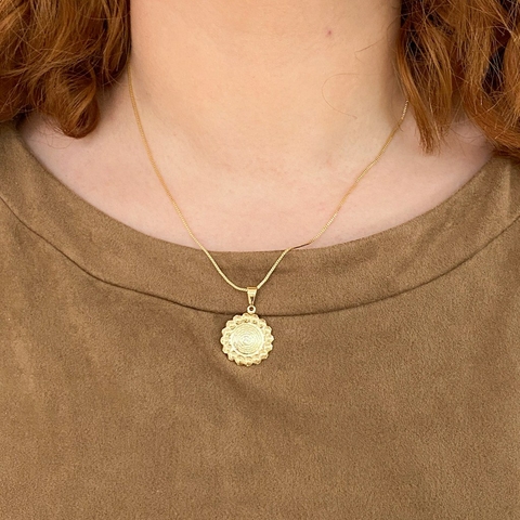 Pingente Pai Nosso Banhado em Ouro 18k