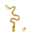 Brinco e Piercing Cobra com ponto de luz Banhado em ouro 18k