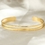 Bracelete liso aberto Banhado a Ouro 18k
