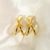 Brinco Ear hook X Banhada em Ouro 18k - comprar online
