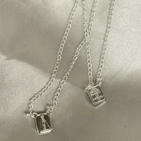 Colar espulario de nossa senhora aparecida Banhado a Prata