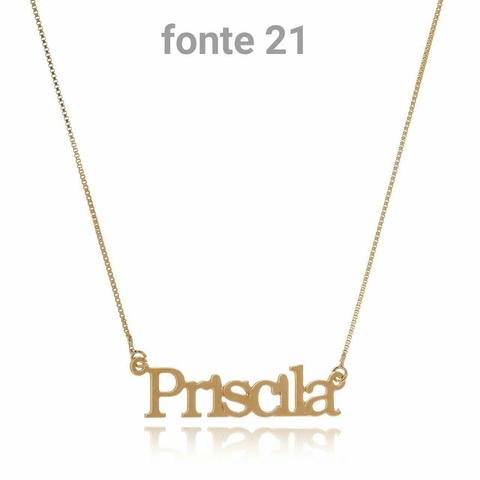 Colar com Nome Fonte 21