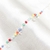 Pulseira de bolinha colorida com pingente de estrela Banhado em Prata