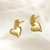 Brinco com pingente de coração Banhada em Ouro 18k - comprar online