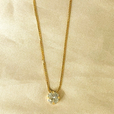 Colar de Ponto de luz Banhado em Ouro 18k