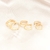 Brinco trio de argolinha quadrado Banhado em Ouro 18k