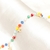 Pulseira de bolinha colorida com pingente de estrela Banhado em Ouro 18k