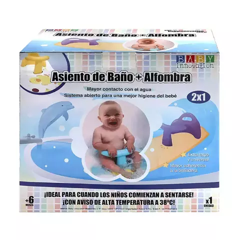 Baby Innovation - Asiento para baño con alfombra