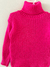 Sweater Polera de lana tejido elastizado liso fuxia - comprar online
