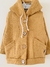 Campera frisa algodon con capucha y bolsillos mostaza - comprar online