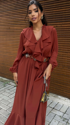 Vestido Boho Babados Camile na internet