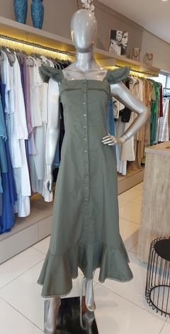 Vestido tricoline Eva Militar