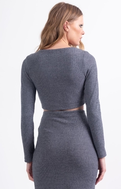 Conjunto em Tricot Cinza Iron Sly na internet