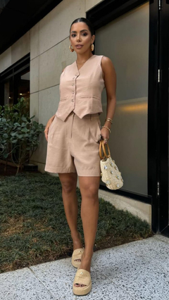 Conjunto alfaiataria francesa nude