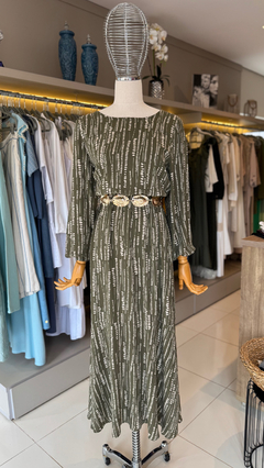 Vestido longo Orvalho Olive Night