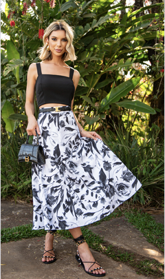 Cropped basic preto Maria - comprar online