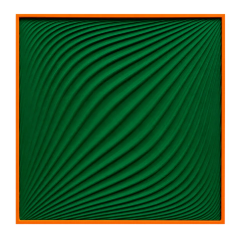 Cuadro Blister Verde Marco Naranja
