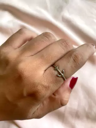 ANEL TORCIDO ÂNCORA DE PRATA