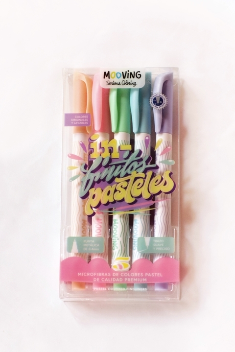 Microfibras Mooving In finitos Pasteles x5u.