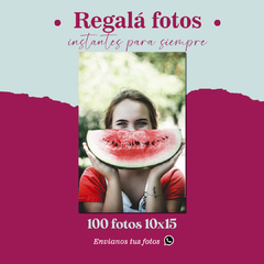 PACK 100 FOTOS 10X15 PAPEL BRILLO