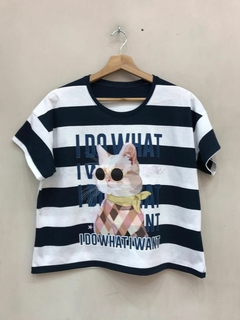 Imagen de Remera Rayada Estampada