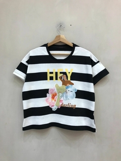 Remera Rayada Estampada - comprar online